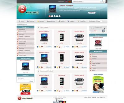 CSS3设计电子产品展示型网站静态模板